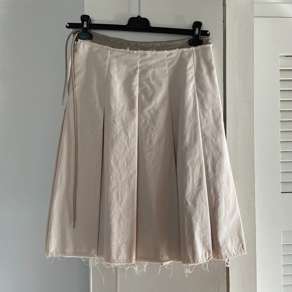 VINTAGE PRADA pleated skirt knee length skirt size 8 - Picture 1 of 16